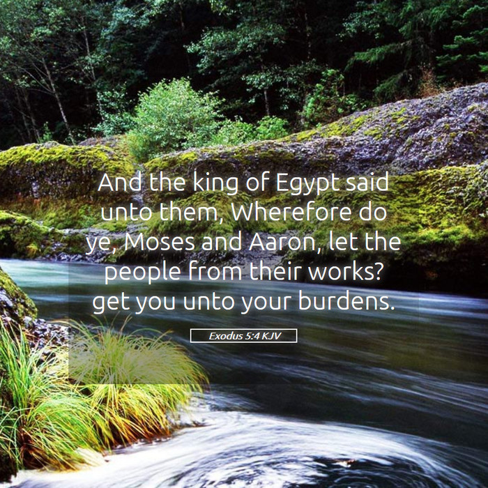 Exodus 5:4 KJV Bible Study