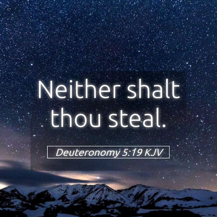 Deuteronomy 5:19 KJV Bible Study