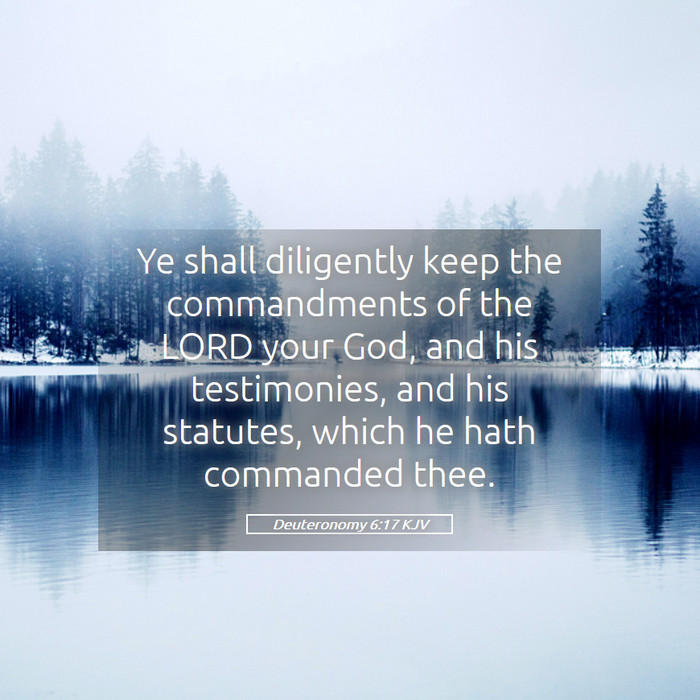 Deuteronomy 6:17 KJV Bible Study