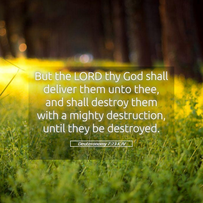 Deuteronomy 7:23 KJV Bible Study