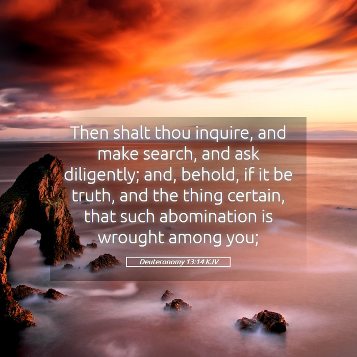 Deuteronomy 13:14 KJV Bible Study