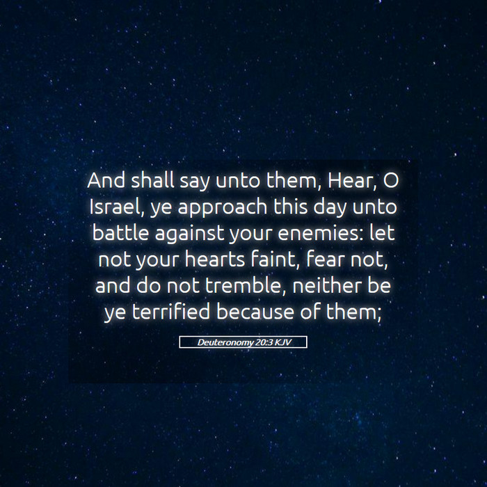 Deuteronomy 20:3 KJV Bible Study