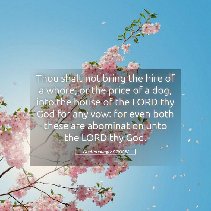 Deuteronomy 23:18 KJV Bible Study