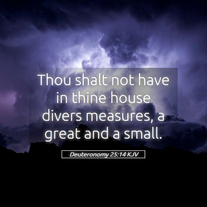 Deuteronomy 25:14 KJV Bible Study