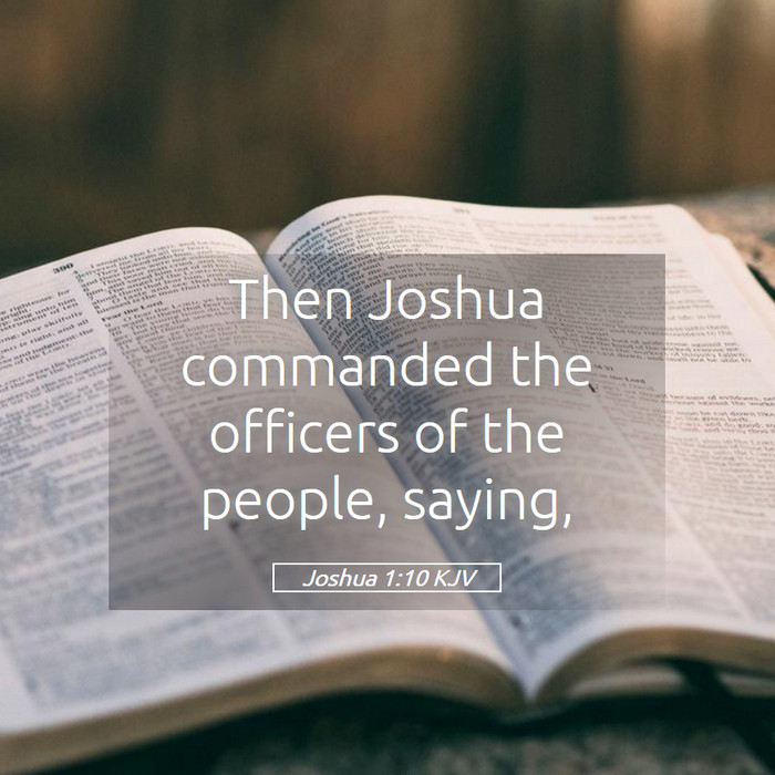 Joshua 1:10 KJV Bible Study