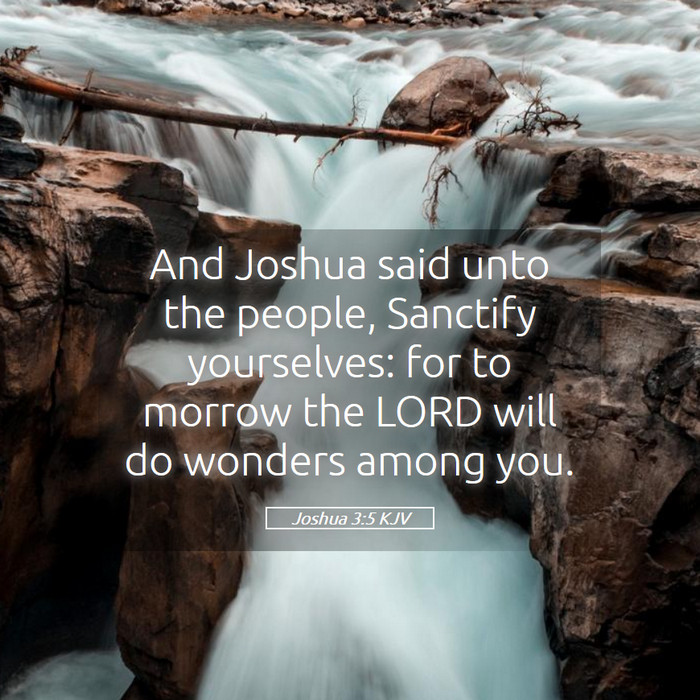 Joshua 3:5 KJV Bible Study