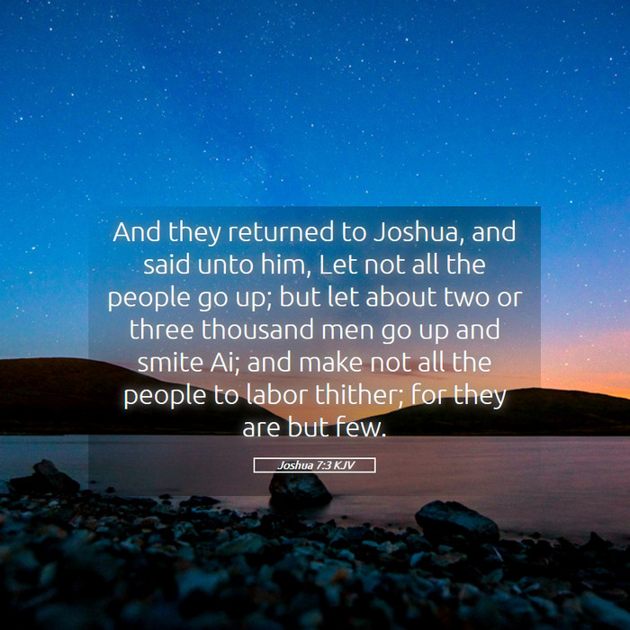 Joshua 7:3 KJV Bible Study