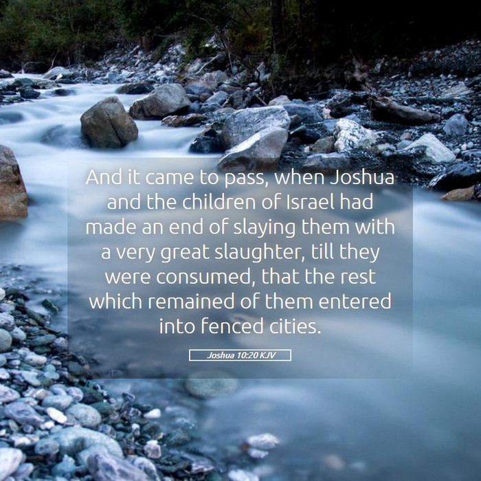 Joshua 10:20 KJV Bible Study