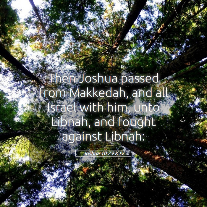 Joshua 10:29 KJV Bible Study