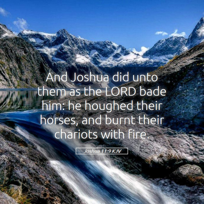 Joshua 11:9 KJV Bible Study