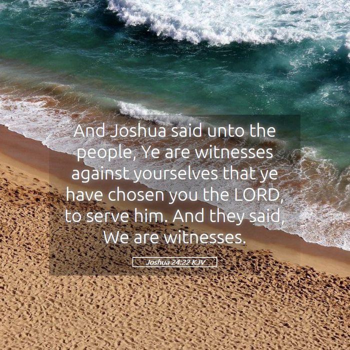 Joshua 24:22 KJV Bible Study