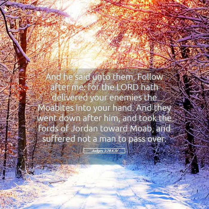 Judges 3:28 KJV Bible Study