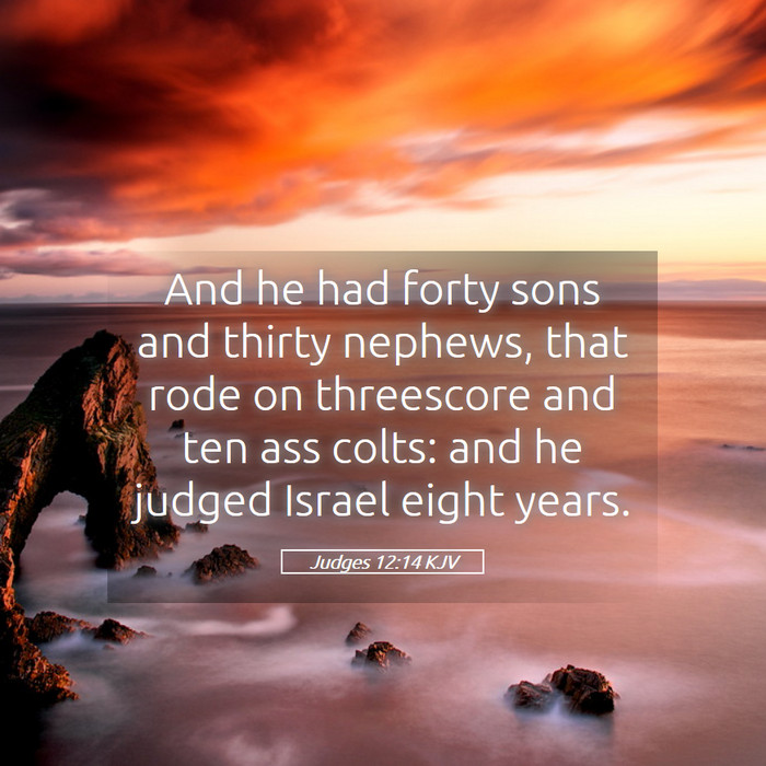 Judges 12:14 KJV Bible Study