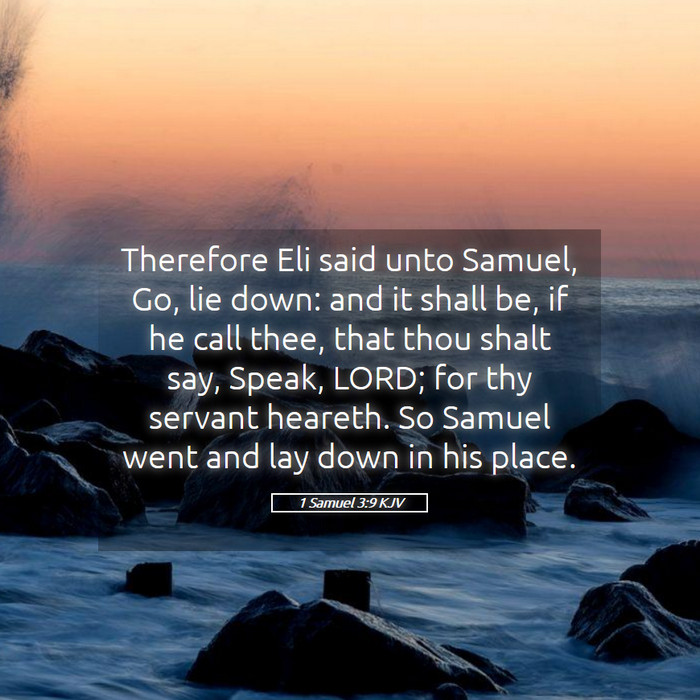 1 Samuel 3:9 KJV Bible Study