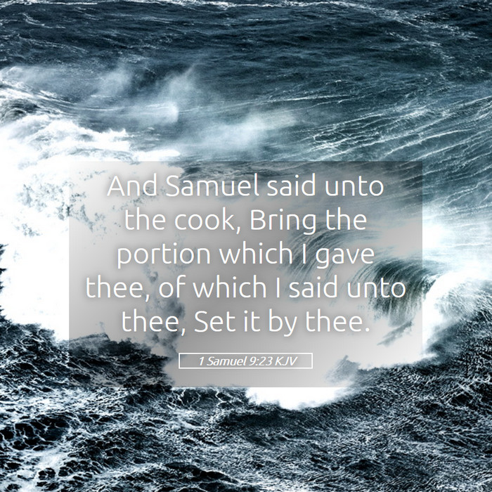 1 Samuel 9:23 KJV Bible Study