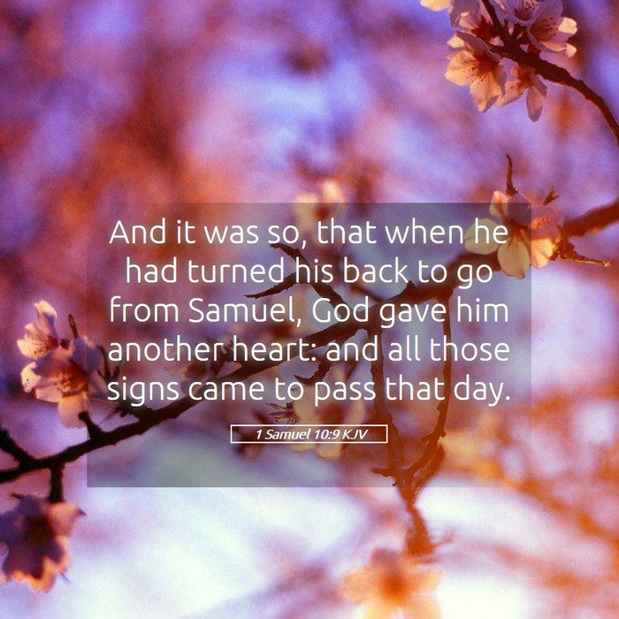 1 Samuel 10:9 KJV Bible Study