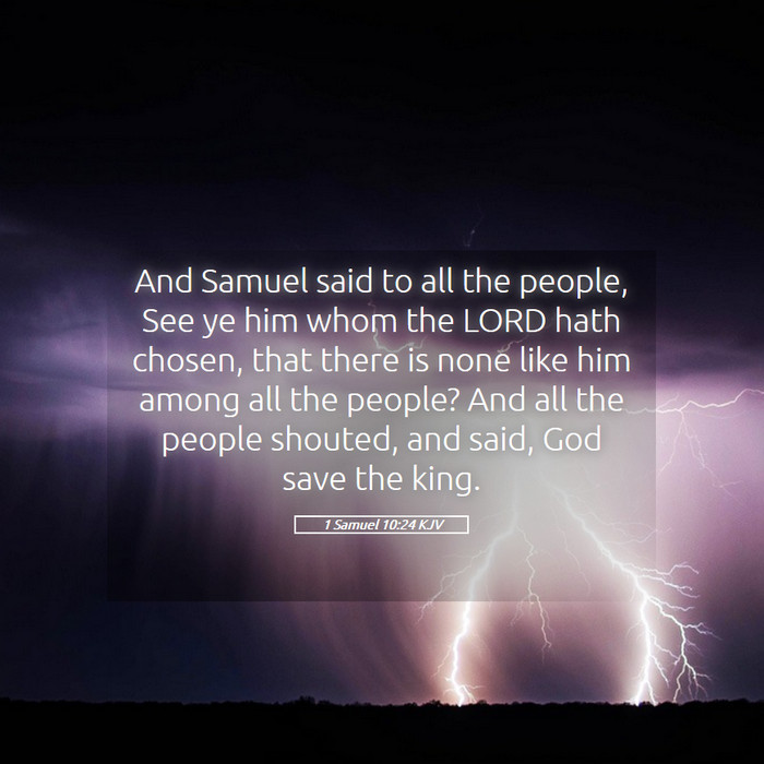 1 Samuel 10:24 KJV Bible Study