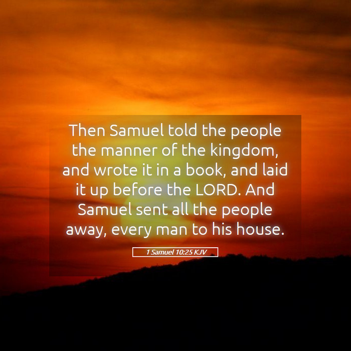 1 Samuel 10:25 KJV Bible Study