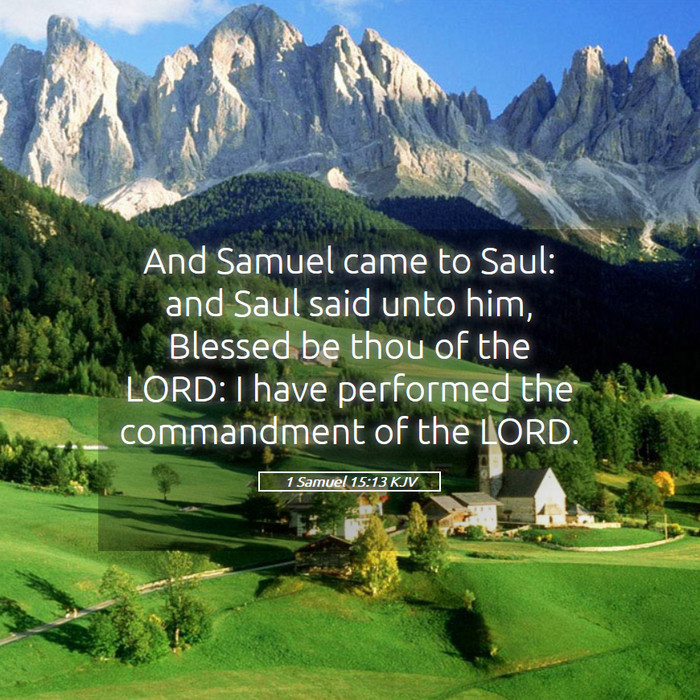 1 Samuel 15:13 KJV Bible Study