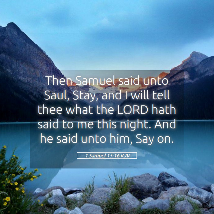 1 Samuel 15:16 KJV Bible Study