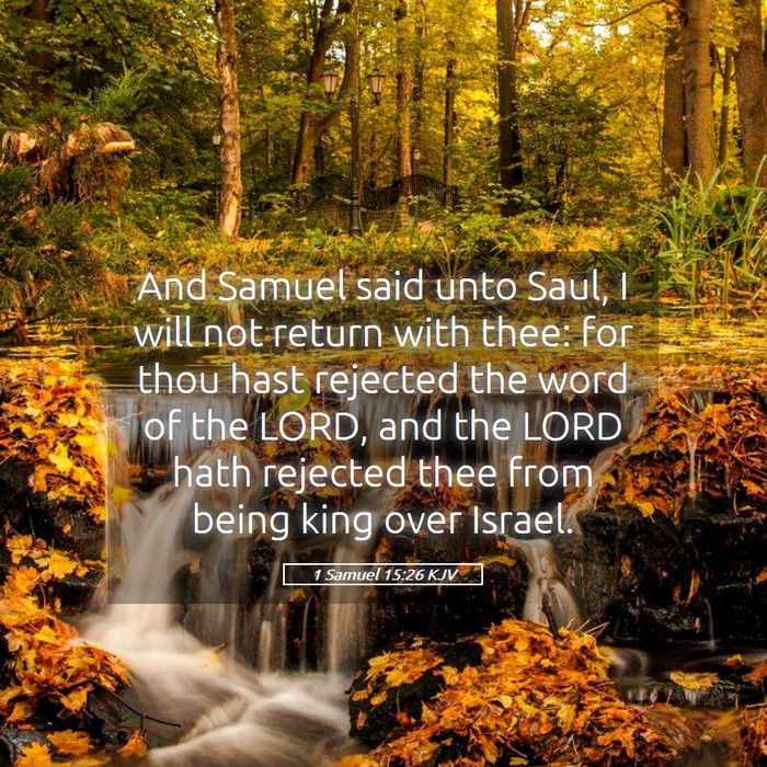 1 Samuel 15:26 KJV Bible Study