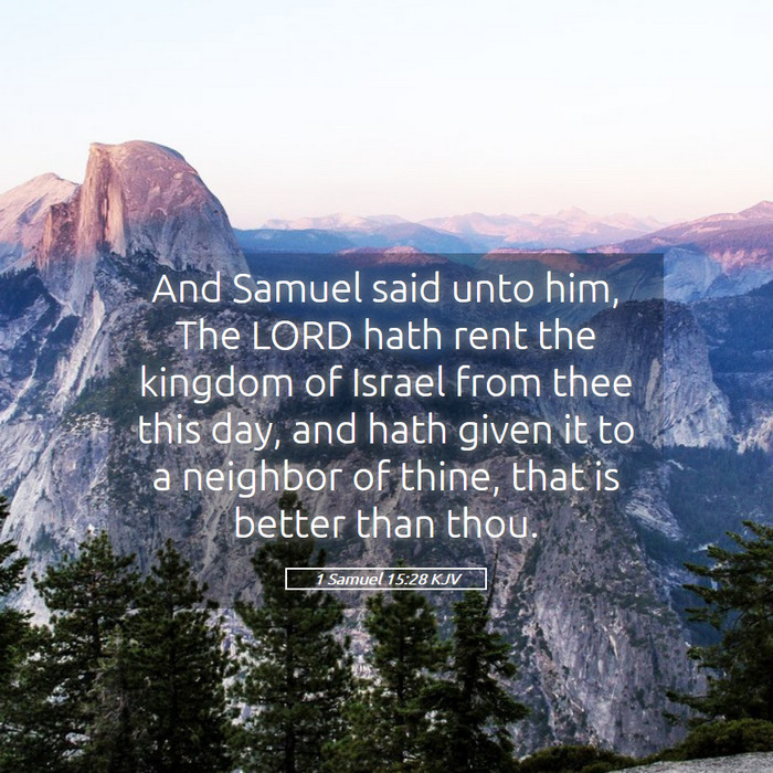 1 Samuel 15:28 KJV Bible Study