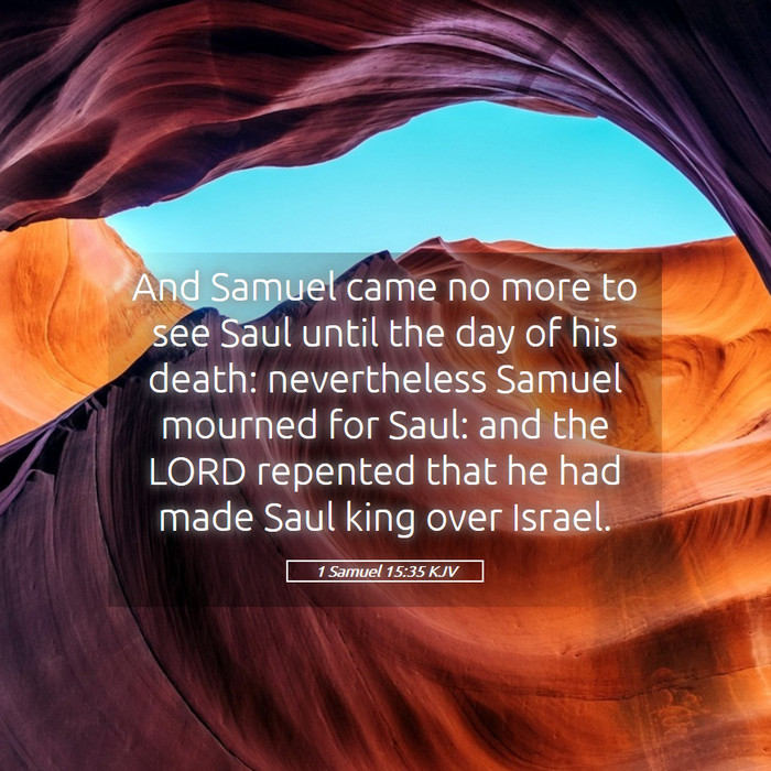 1 Samuel 15:35 KJV Bible Study