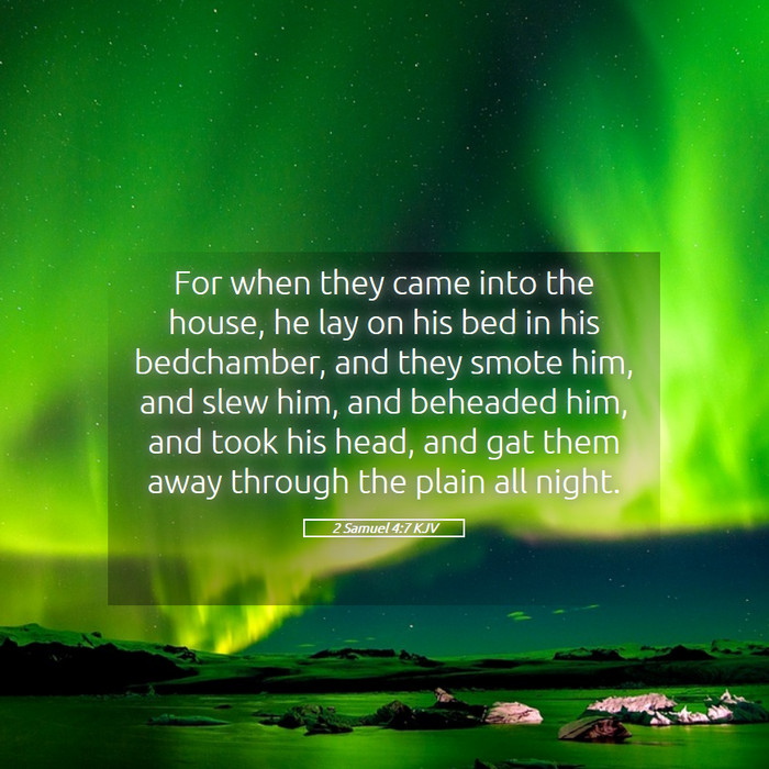 2 Samuel 4:7 KJV Bible Study