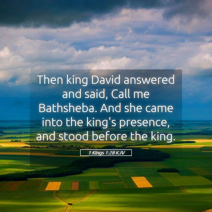 1 Kings 1:28 KJV Bible Study