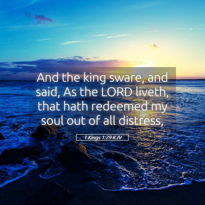 1 Kings 1:29 KJV Bible Study