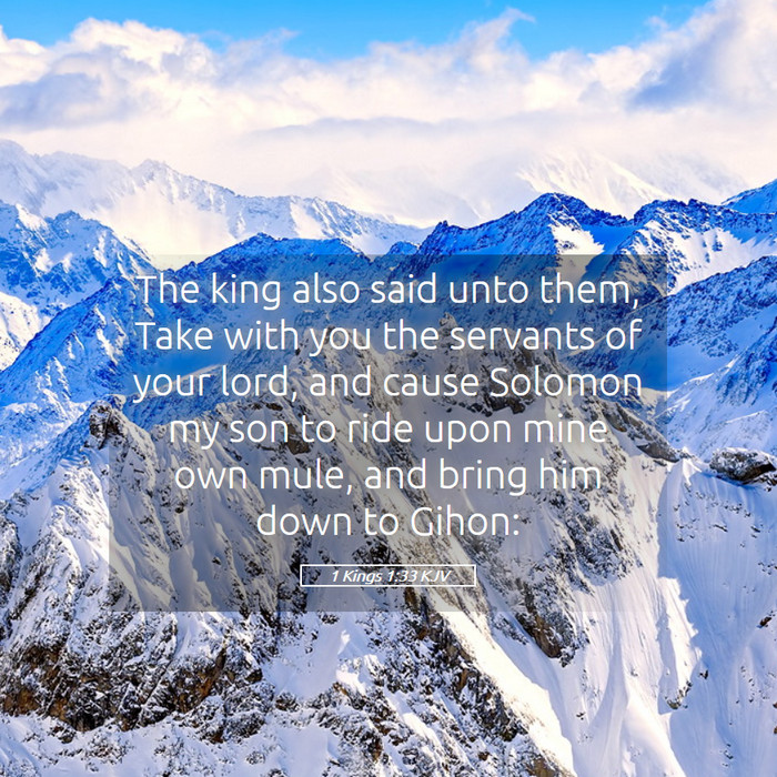 1 Kings 1:33 KJV Bible Study