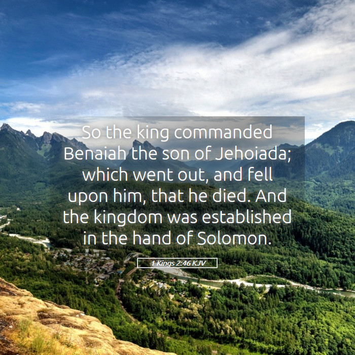 1 Kings 2:46 KJV Bible Study