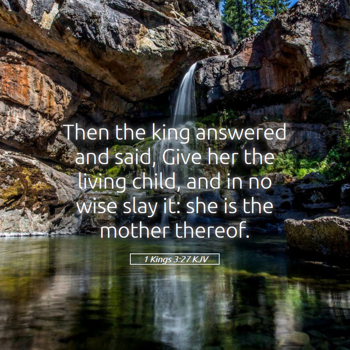 1 Kings 3:27 KJV Bible Study