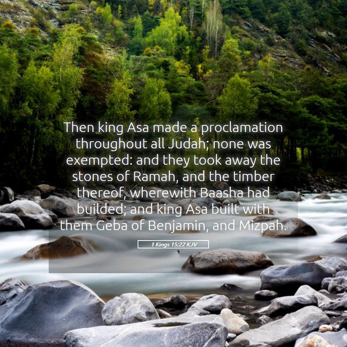 1 Kings 15:22 KJV Bible Study