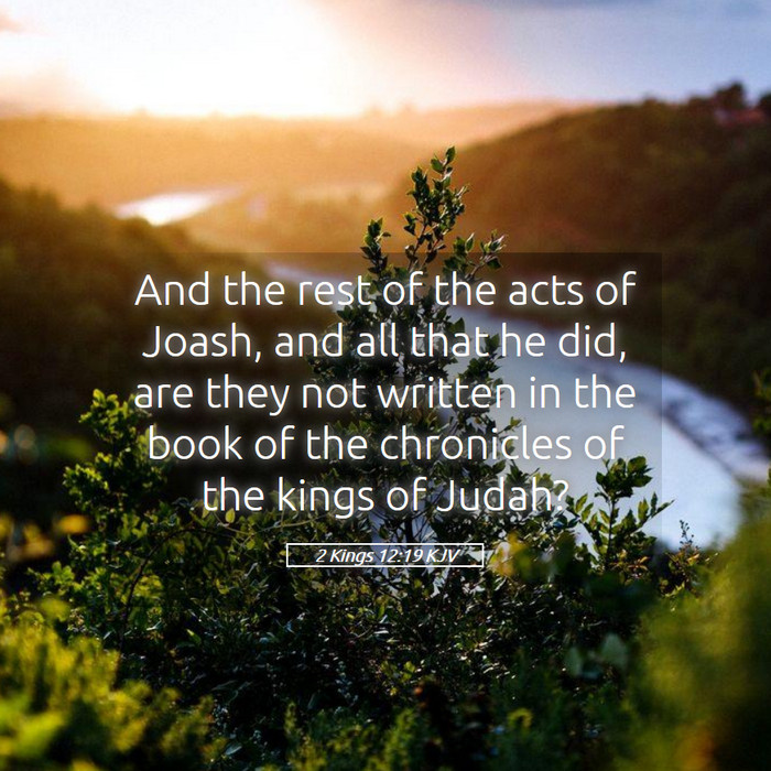 2 Kings 12:19 KJV Bible Study