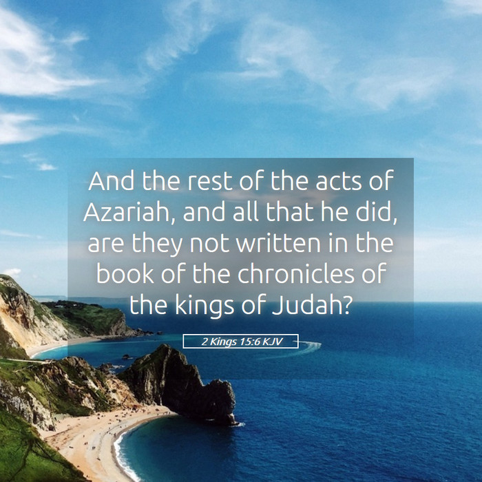 2 Kings 15:6 KJV Bible Study