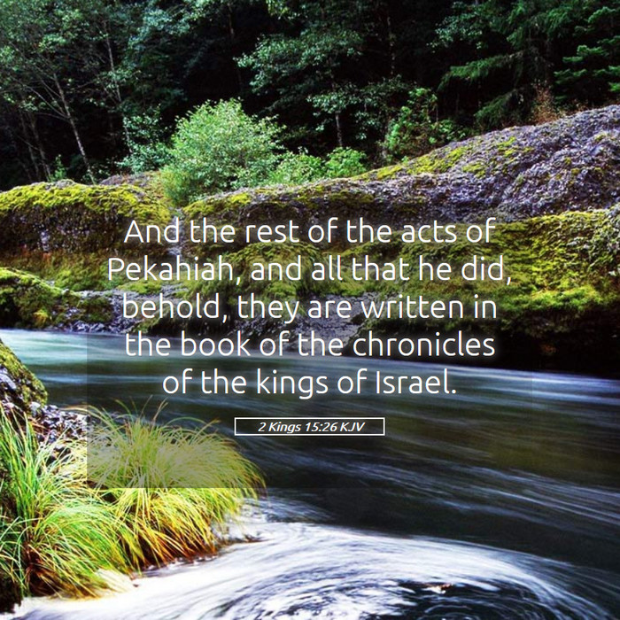 2 Kings 15:26 KJV Bible Study