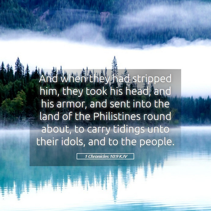 1 Chronicles 10:9 KJV Bible Study