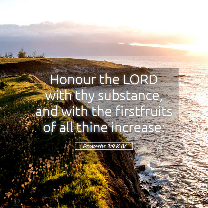 Proverbs 3:9 KJV Bible Study