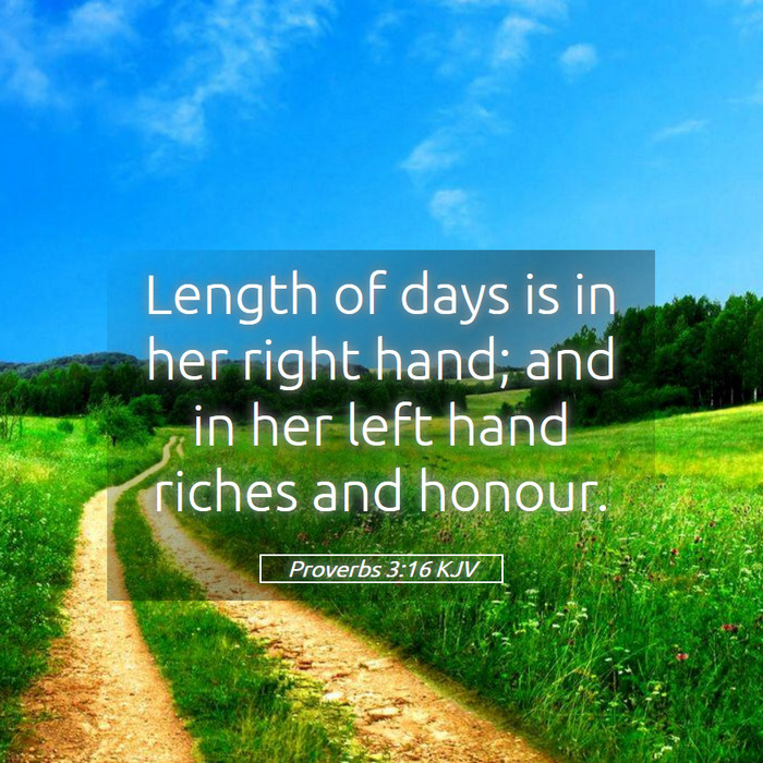 Proverbs 3:16 KJV Bible Study