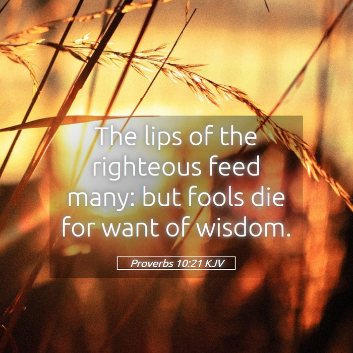 Proverbs 10:21 KJV Bible Study