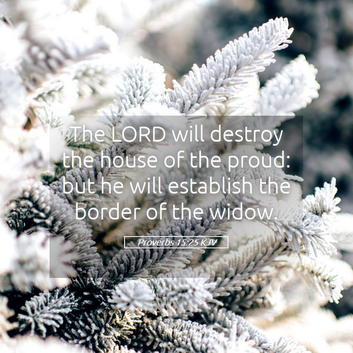 Proverbs 15:25 KJV Bible Study