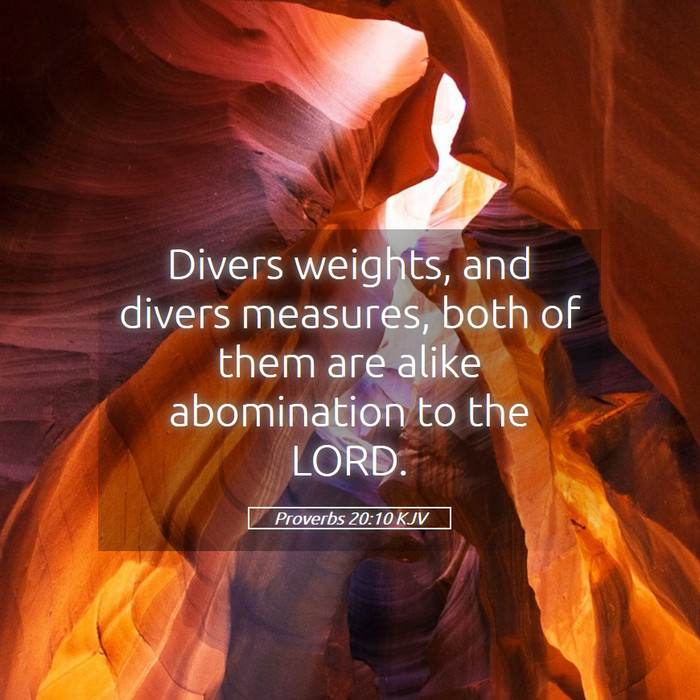 Proverbs 20:10 KJV Bible Study