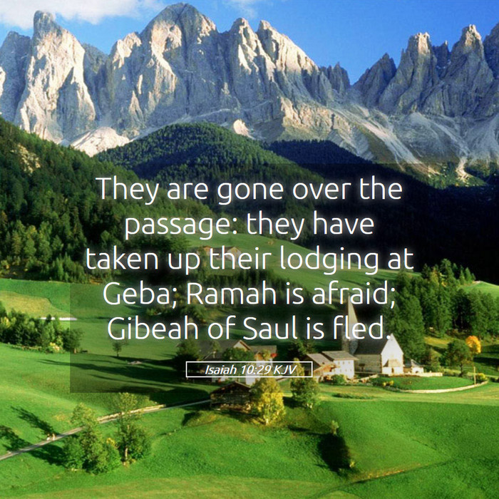 Isaiah 10:29 KJV Bible Study