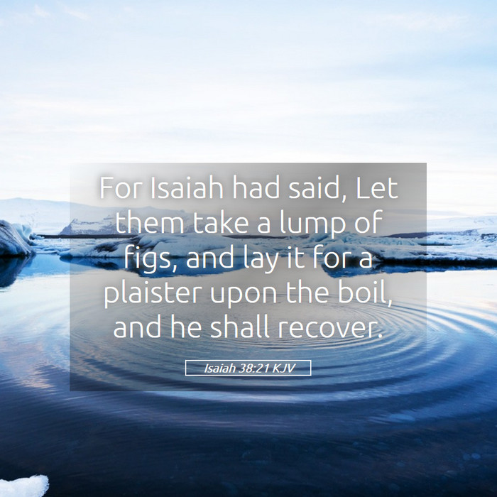 Isaiah 38:21 KJV Bible Study