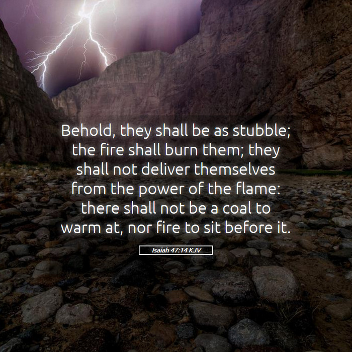 Isaiah 47:14 KJV Bible Study