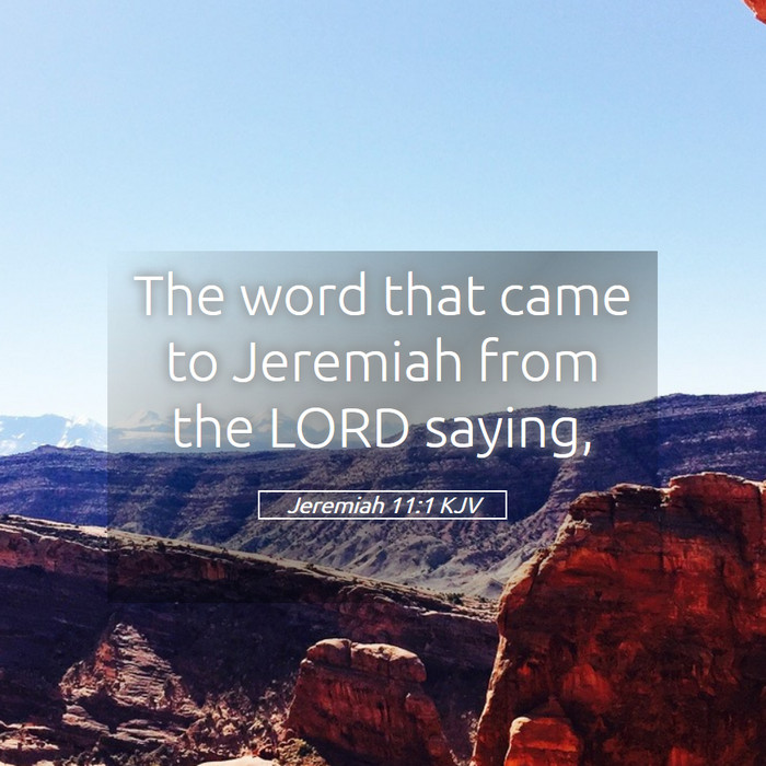 Jeremiah 11:1 KJV Bible Study