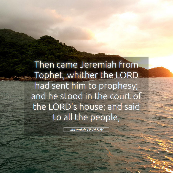 Jeremiah 19:14 KJV Bible Study