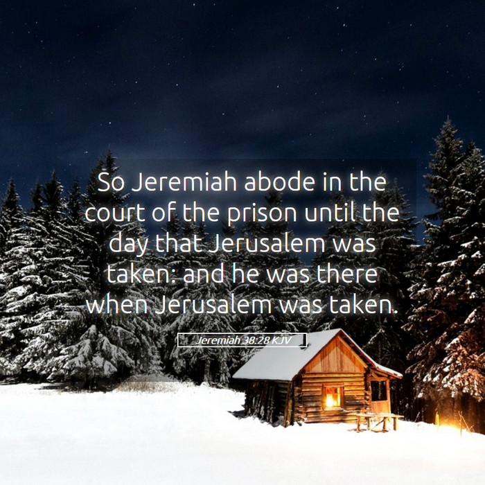 Jeremiah 38:28 KJV Bible Study