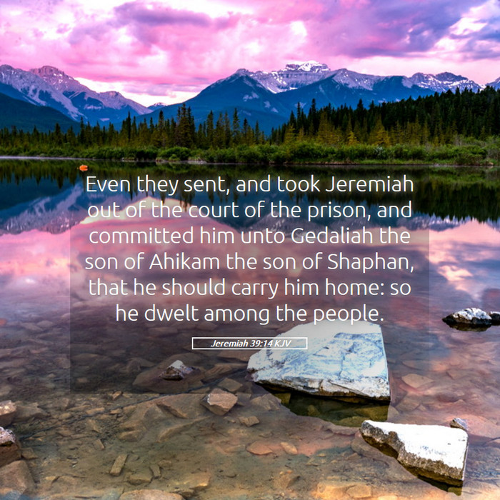 Jeremiah 39:14 KJV Bible Study